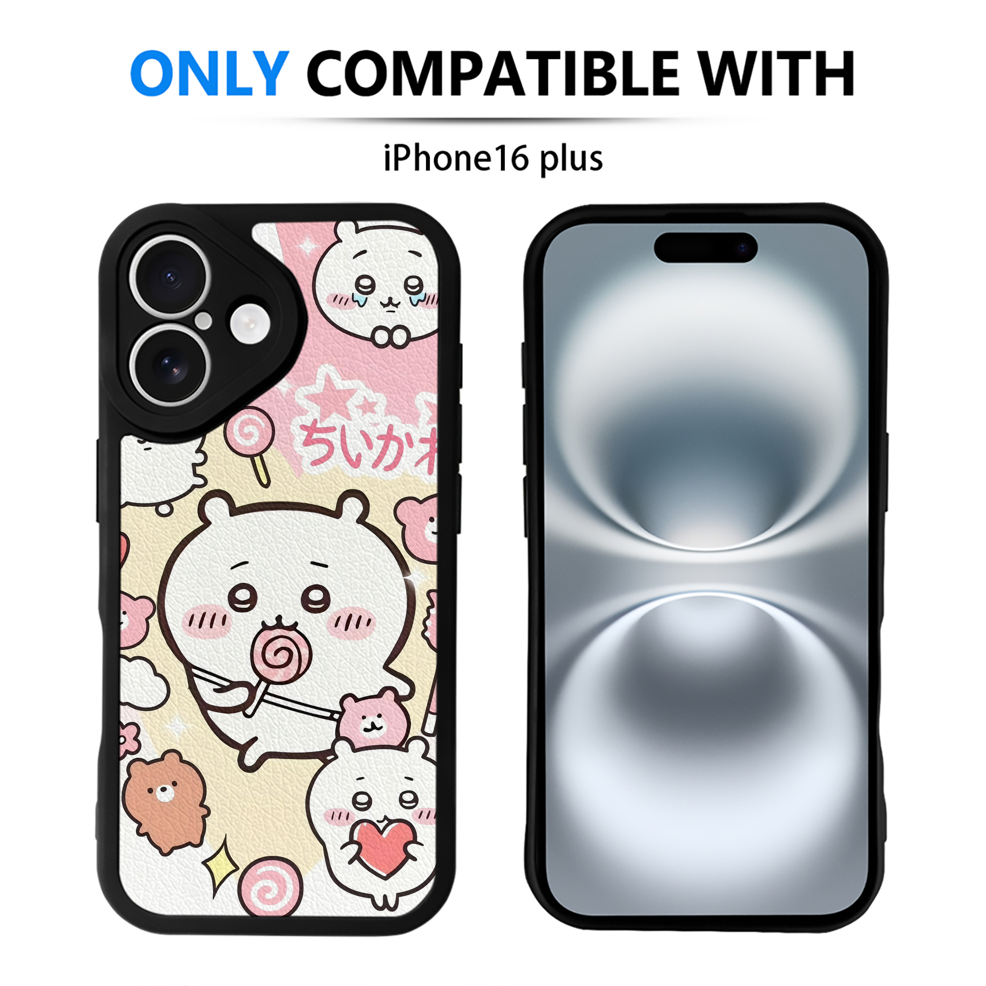 （画像用） ちいかわ Chii-kawa 【iPhone 16シリーズ対応】シリコンスマホケース（レザー調） 材質：シリコン